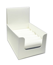 White Lip Balm Display Box   Holds 18 Tubes   Blank Counter Display