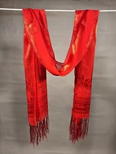 Semi-Sheer Red Pashmina