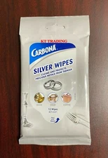 CARBONA Silver Jewelry Watches Metal Gold Cleaner Wipes ~ Tarnish Remover 12ct