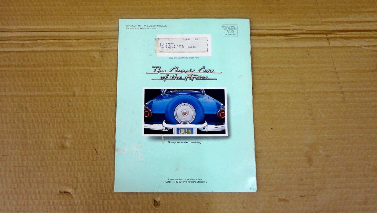 Vintage 1988 Franklin Mint 1950's Model Cars Full Line Catalog Brochure ...