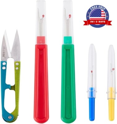 5 Pieces Colorful Seam Ripper Assortment Thread Remover Kit 2 Big and 2 Small US