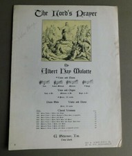 The Lord's Prayer - 1935 sheet music - High Voice, Piano - by Albert Malotte