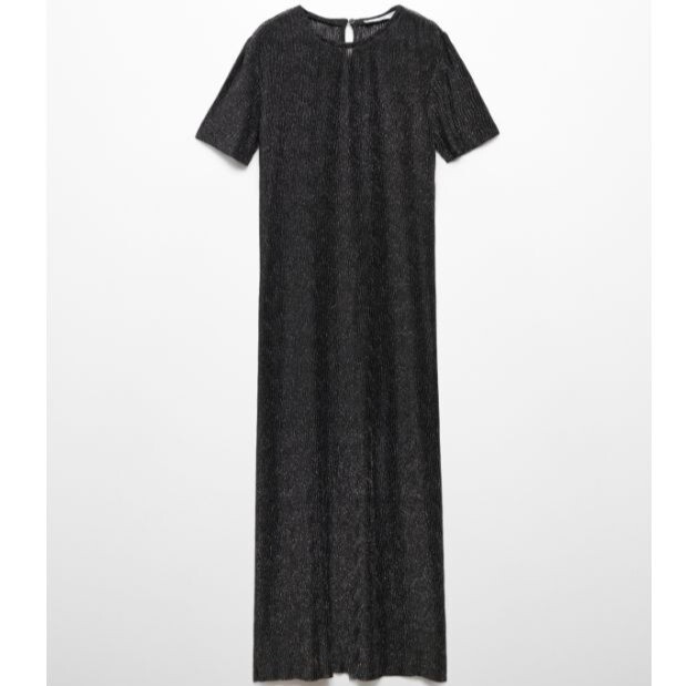 chinese dress ladies Mango/Black Pleated Maxi Dress – Casa Bella Gifts main image 0