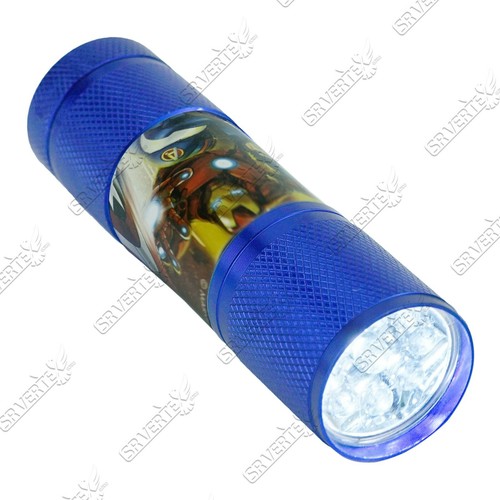 Kids Licensed Disney Cartoons Aluminium 9 LED Torch Light Boys Xmas Gift 8.7cm - Picture 165 of 302