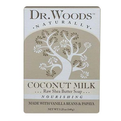 Dr. Woods Coconut Milk Bar Soap with Vanilla Beans, Papaya, & Organic Shea 5.25