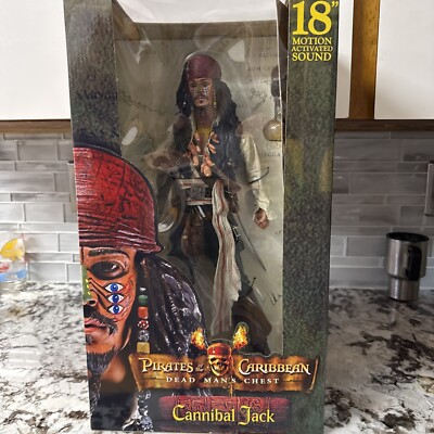 PIRATES OF CARIBBEAN DEAD MANS CHEST CANNIBAL JACK SPARROW 18'' New￼