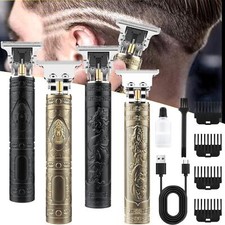 Professional Hair Trimmer T Blade Zero Gapped Trimmer Rechargeable W/Guide Combs