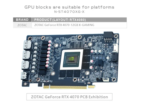 Bykski GPU Water Block For ZOTAC GeForce RTX 4070-12GBX-GAMING/4070 Twin Edge - Afbeelding 11 van 12