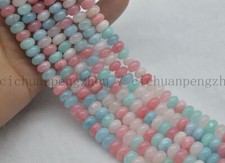 Natural 5x8mm Multi-Color Morganite Gemstone Rondelle Abacus Loose Beads 15''