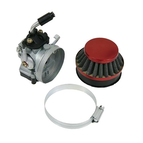 Carburador rojo compatible con piezas de bicicleta motorizada de 2 tiempos 49cc 60cc 66cc 80cc - Imagen 2 de 6