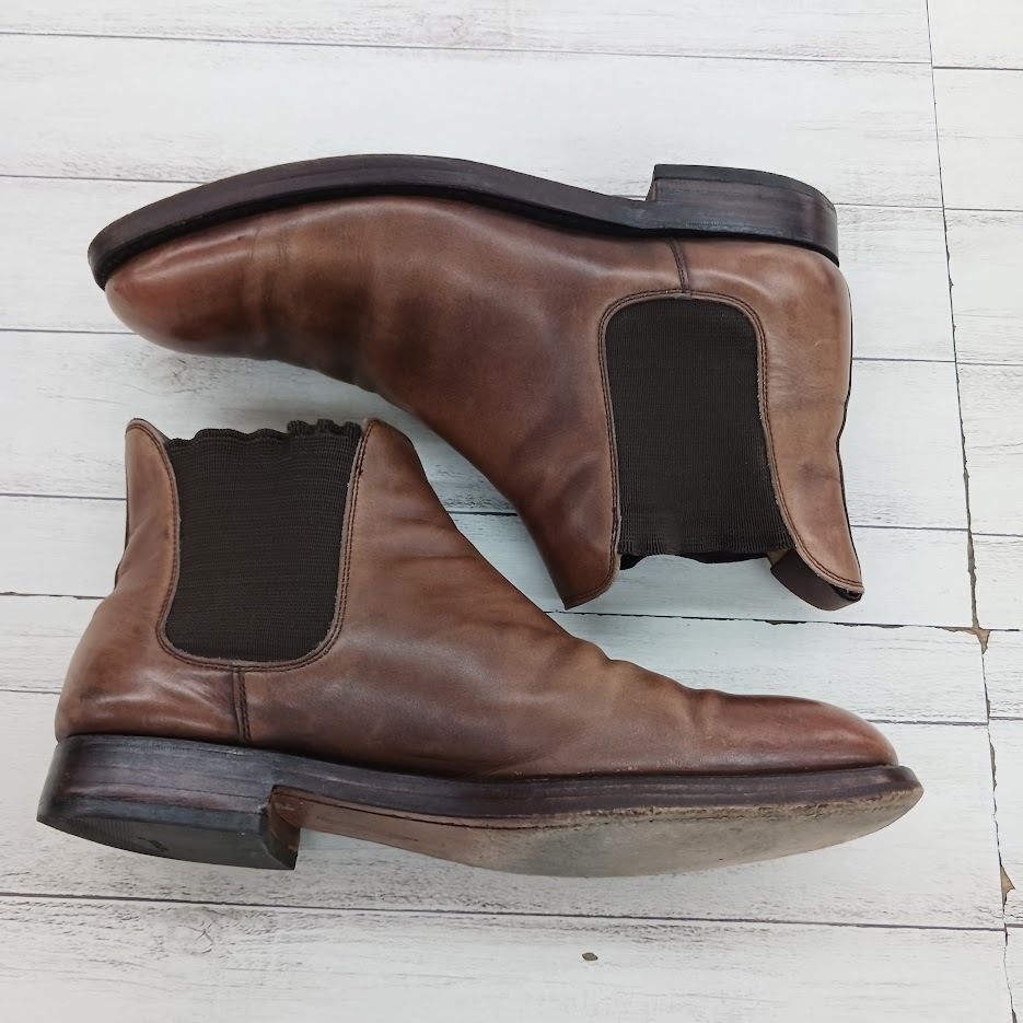 Crockett & Jones Chelsea Boots Side Gore Leather Brown Size