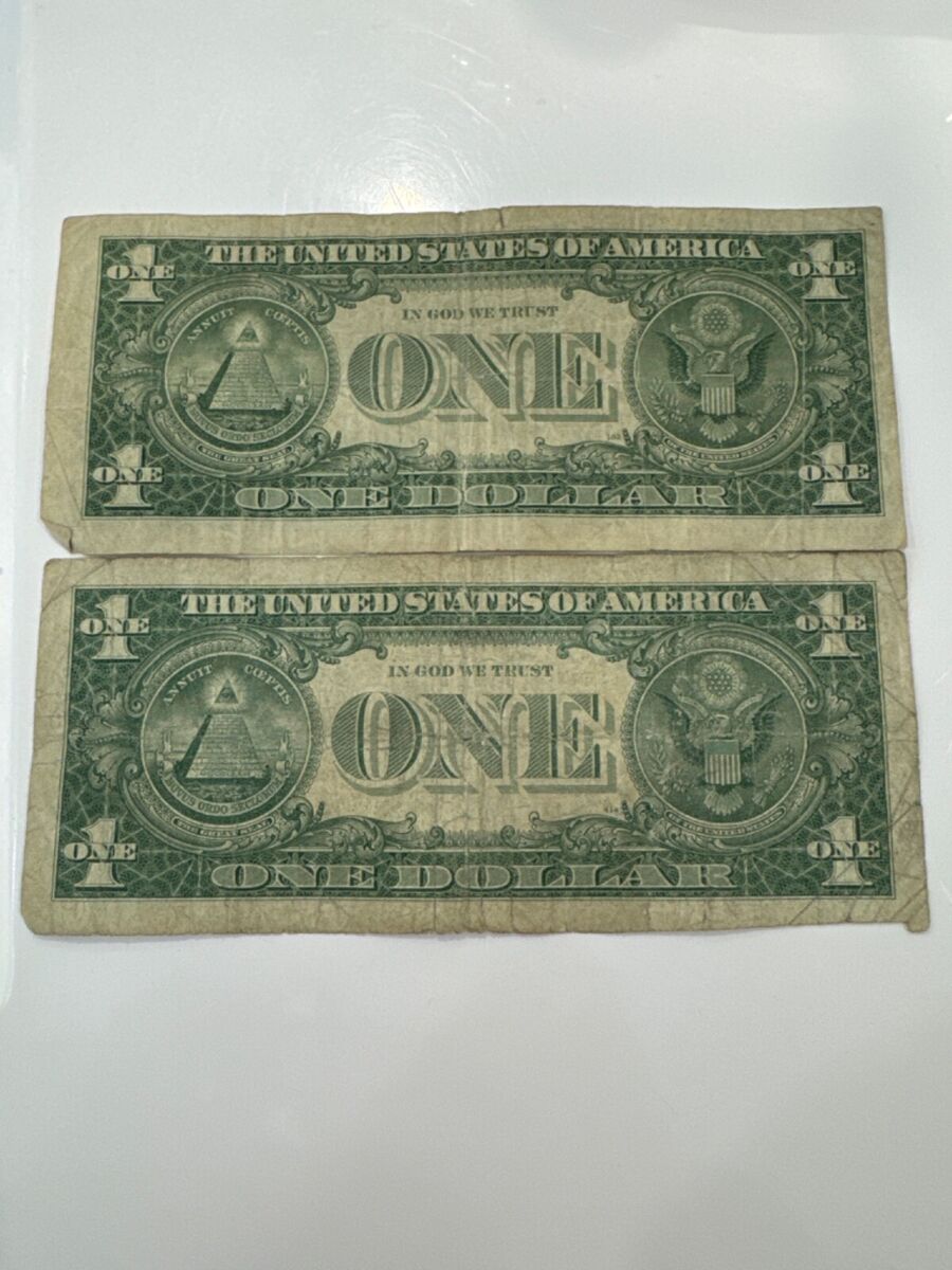 1957 One Dollar Blue Seal Series B Note Silver Certificate