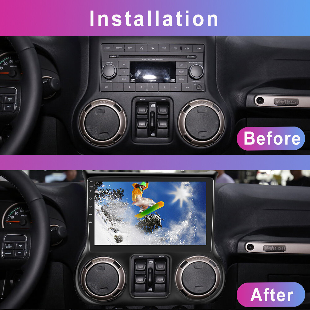 Apple Carplay For Jeep Wrangler 3 JK 1117 32GB Android 12 Car GPS