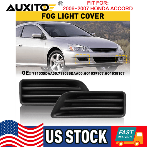 New For HONDA ACCORD 06-07 Fog Light Covers Driver &Passenger Side Pair Set of 2 - Picture 15 of 15