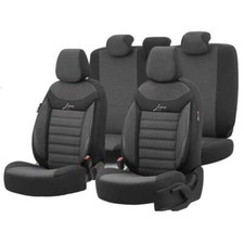 Car Seat Covers LINE SERIES Black &amp; Grey For Toyota SERA Coupe 1990-1995