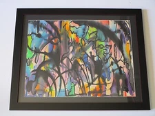 GEORGE P. MAY VINTAGE ABSTRACT EXPRESSIONISM MODERN COLORFUL SIGNED PAINTING