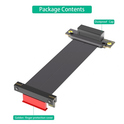 PCI-E PCI Express 4.0 1X-Verlängerungskabel (Dual Vertikale 90-Grad-Richtun6423 - Bild 6 von 7