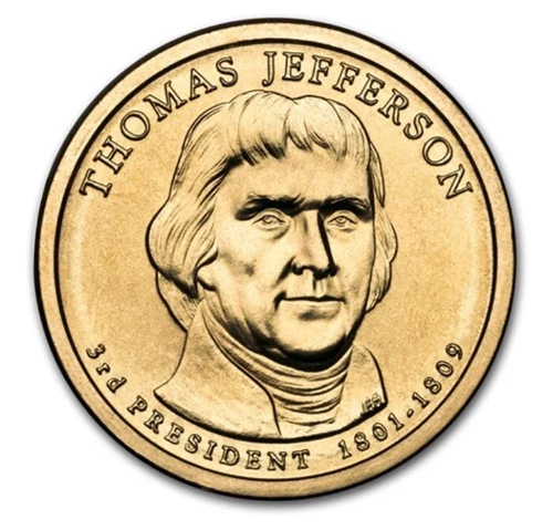 2007 P Presidential Dollar Thomas Jefferson $1 BU Brilliant Uncirculated US Coin