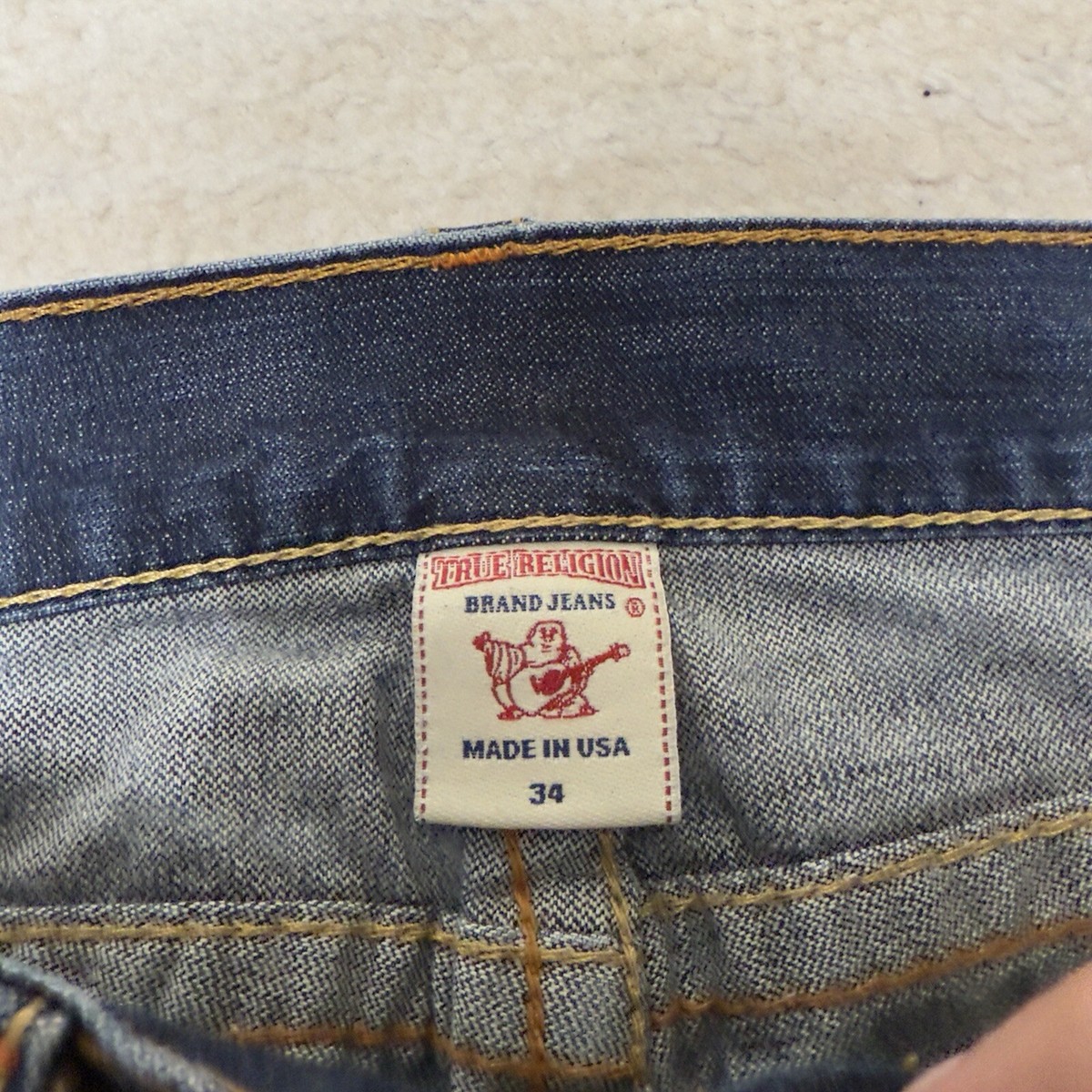 true religion USA製 レインボーステッチ Vintage True Religion Rainbow Ricky Big T Jeans Men's Actual 38x31