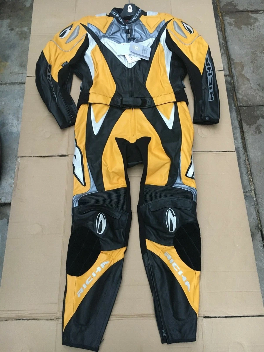 RICHA Mens Two Piece Leather Motorcycle Suit UK 48