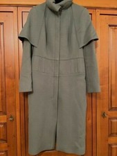 Bnwot Luxurious Grey Tailored Amanda Wakeley Wool Cashmere Coat Size 12 Us 8