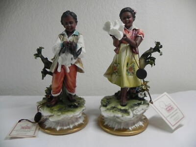 Capodimonte Luciano Cazzola Porcellane Principe Figurine ''Valentino & Silvia''