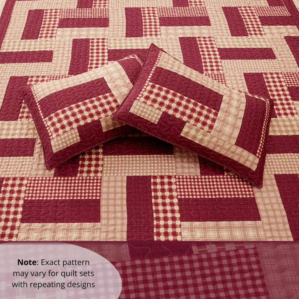 Virah Bella - Homestead Red - Lightweight Reversible Quilt Set - Image 4 of 4