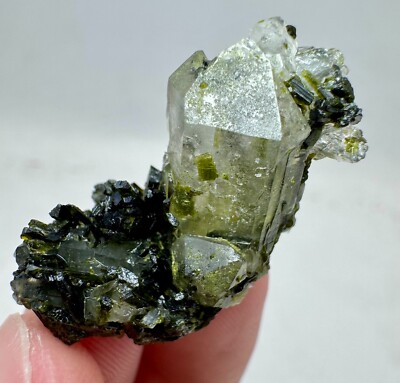 36  Carat Wow Top Green Epidote  With Quartz  From Skardu Pakistan