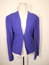 Beautiful Women's Size 10 Jones New York Blue Long Sleeve Lined Clip Blazer