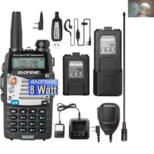 Reliable UV-5R 8W Handheld Dual Band Radio - Water Resistant &  Features