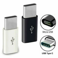 Micro USB Female to Type C Male Adapter Converter Micro-B to USB-C Connector LOT