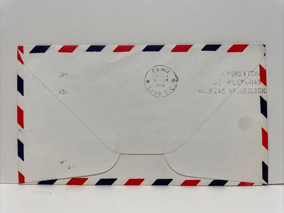 National Pan Am Panagra First Flight DC-8 Jet FDC New York - Peru (1966) - Image 2 of 2
