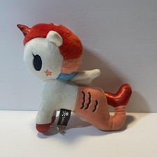 Tokidoki Unicorno Mermicorno Plush Stuffed Animal Red Orange 9" Aurora World Tag