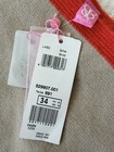 BASLER German Woman’s Scarf  100% 2-PLY Cashmere Taupe Coral Border NEW Tags — photo 2