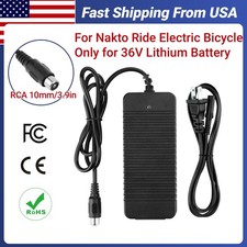 AC Adapter Charger for 36V Lithium Battery for Nakto Ride Electric Bicycle