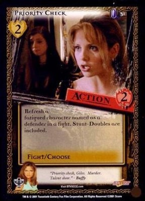 Priority Check - Pergamum Prophecy - Limited - Buffy CCG