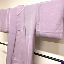 Japanese Kimono Plain Color Pure Silk e Crest Crepe Purple 081