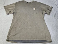 Carhartt Shirt Mens XL Green Force Relaxed Fit Pocket Work Tee Short Sleeve