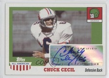 2005 Topps All American Retired Edition Auto Chuck Cecil #A-CCE Auto 0p5