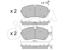 CIFAM Bremsbeläge Satz Vorne Bremsklötze für LAND ROVER Discovery Sport (L550)