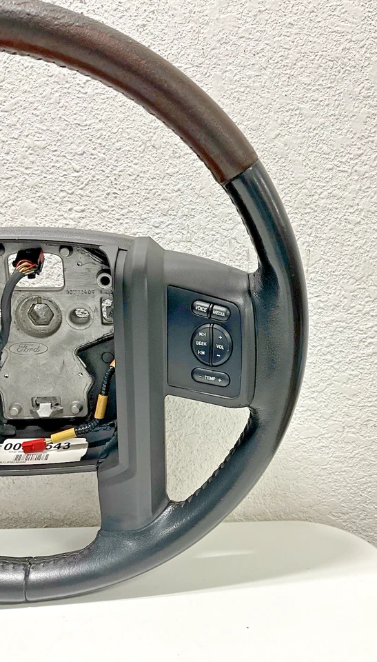 2008 Ford Expedition кожаный руль 8L1J3F563BB35B8 OEM * ИЗНОШЕН * - Изображение 3 из 4