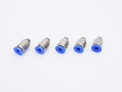 Push to Connect Fitting 4Mm Tube OD X M6 Male Thread, Pneumatic Male Straight Ai