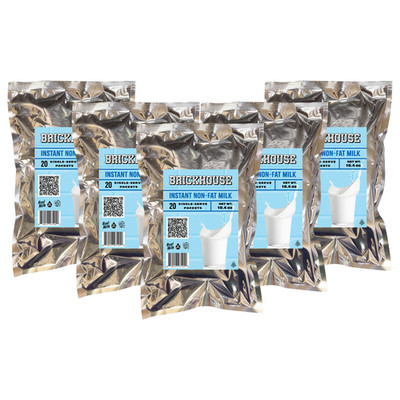 Non-Fat Dry Milk Packets, 15g Each 100 Pack, Instant Mix, Vitamin A&D Fortified