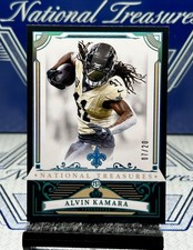 2025 National Treasures Alvin Kamara FOTL Midnight Turquoise Holo SSP#/20⚜️🔥