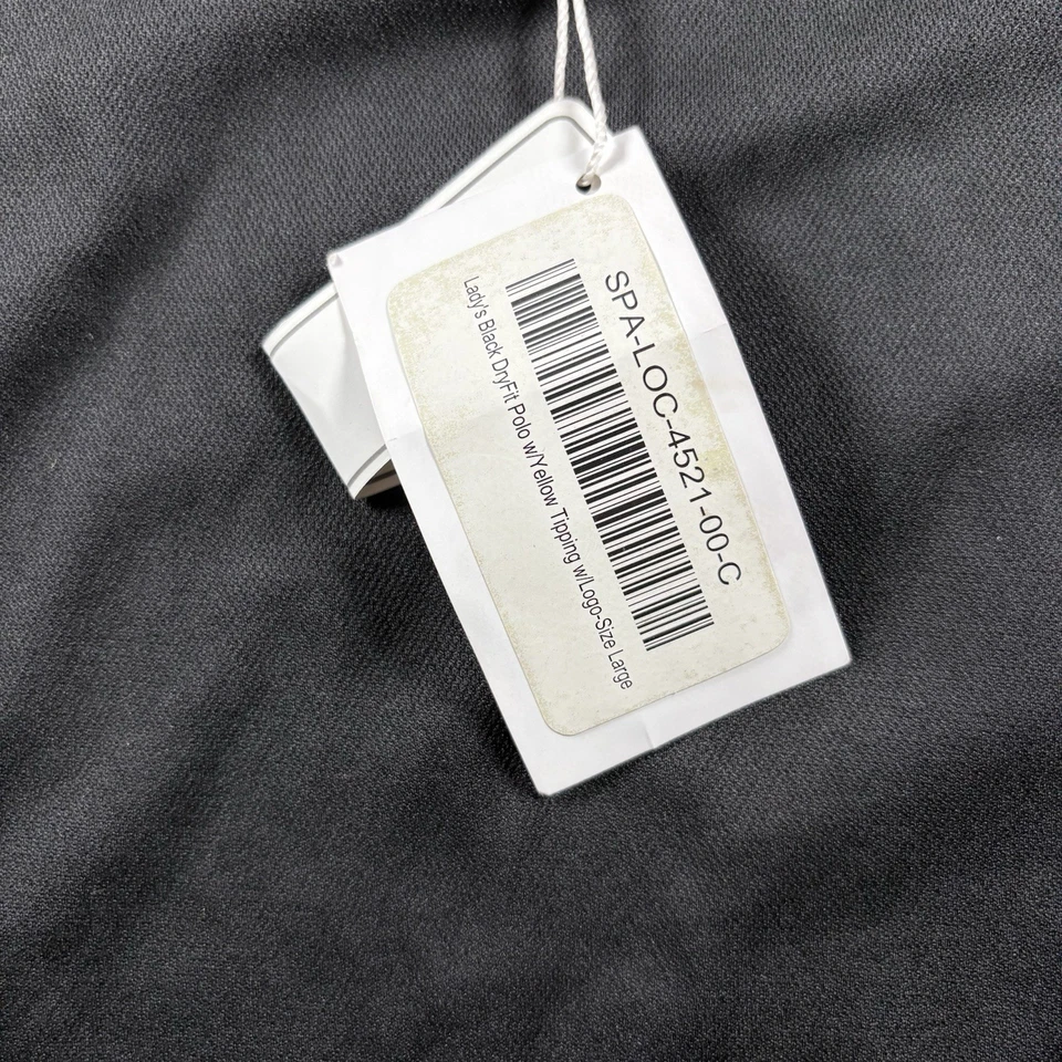 Spirit Airlines Women’s Large Black Embroidered Employee Polo Shirt NWT #3246 - Image 2 of 4