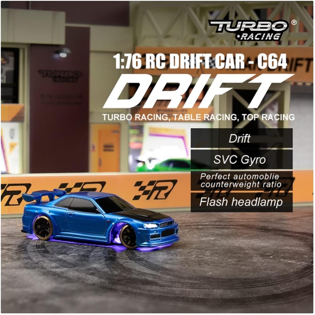 Turbo Racing 1:76 Drift RC Car - Gyro Mini RTR 2.4GHz | eBay