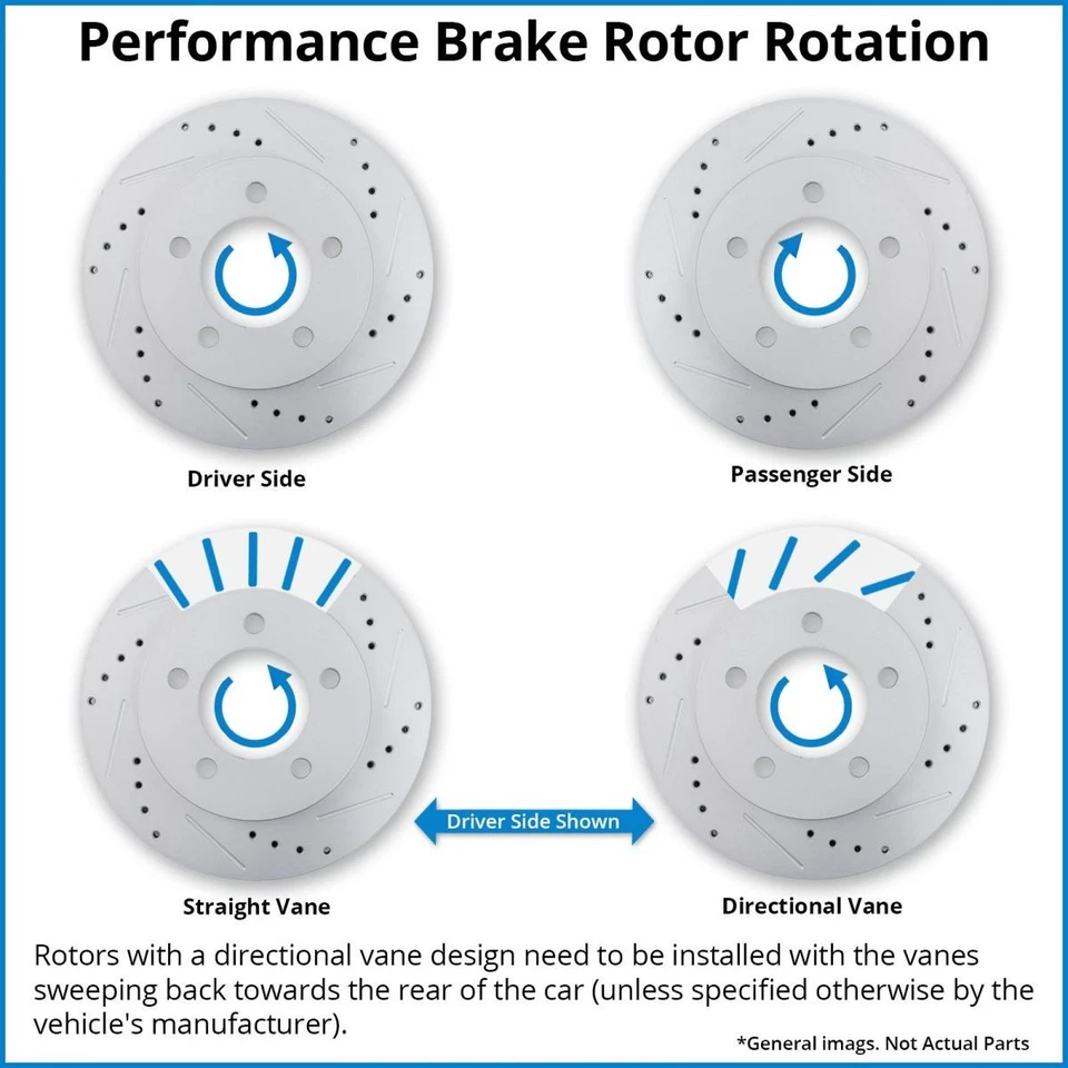 TRQ Performance Front & Rear Brake Rotors Set For BMW - Image 3 of 4