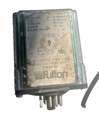 Fulton 2 40 001421 Burner Relay Control 120/24VAC 1/3HP