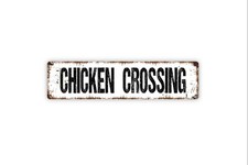 Chicken Crossing Funny Farm Fresh Eggs Sign