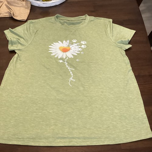 t shirt margherita verde You Are My Sunshine Dog Paw Prints - Medium nuova - Foto 2 di 8